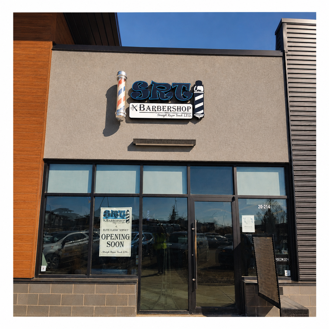 SRT Barbershop Evergreen Square storefront