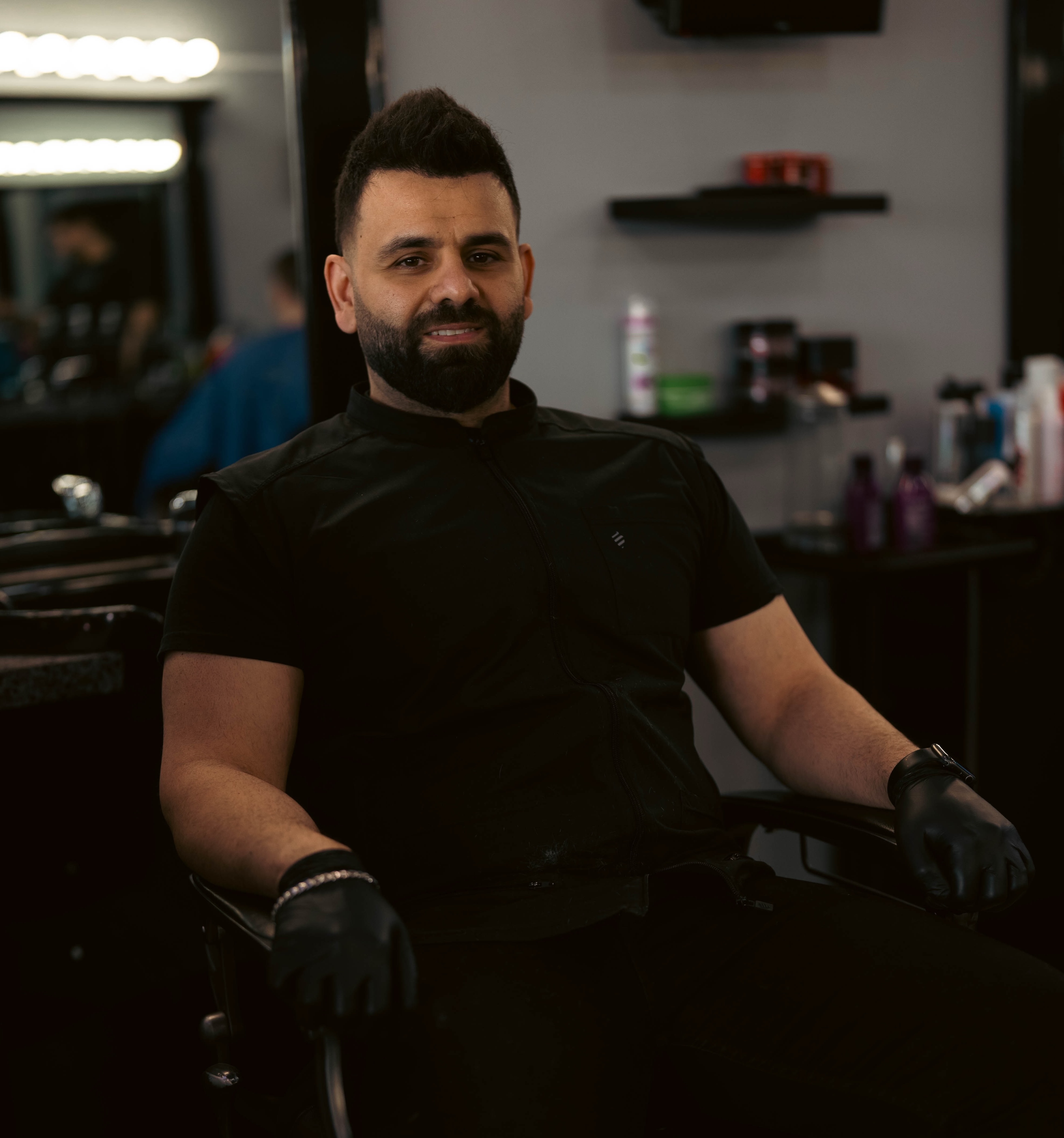 SRT Barbershop barber at work — expert haircut at Evergreen Square Saskatoon